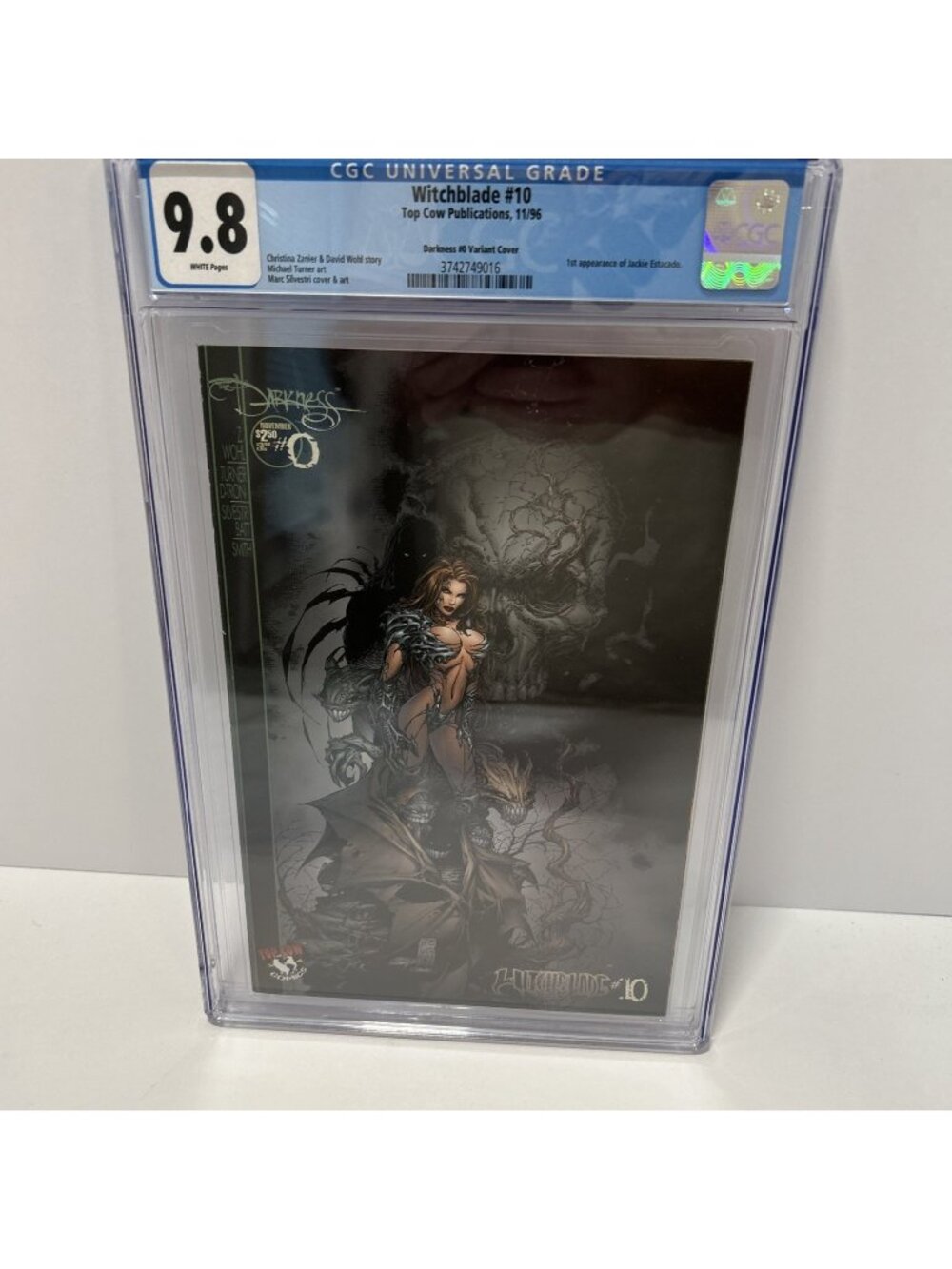 Witchblade #10 CGC 9.8 Darkness #0 Variant White Key 1st app Jackie Estacado